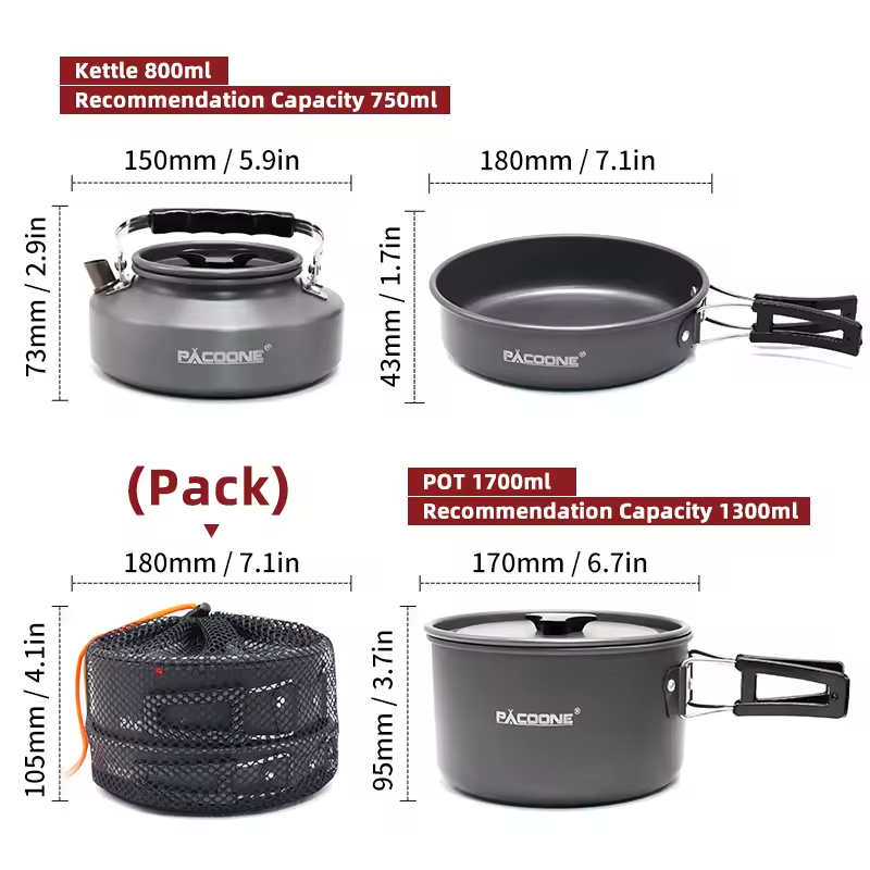 PACOONE® Kookgerei Setje
